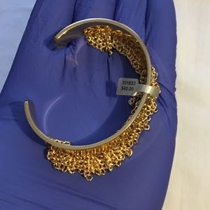 Gold Cuff with Chains